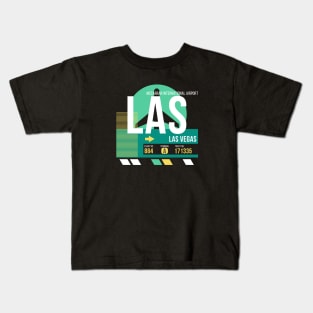 Las Vegas (LAS) Airport // Retro Sunset Baggage Tag Kids T-Shirt